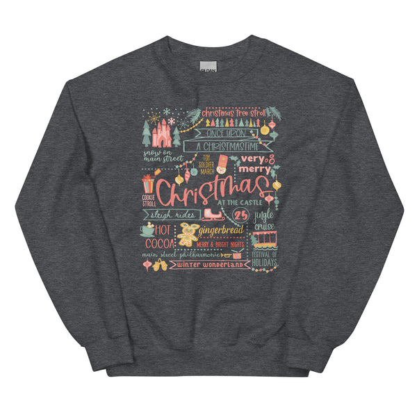 Disney Christmas List Sweatshirt Disney Shirt Disney at Christmas Unisex Sweatshirt