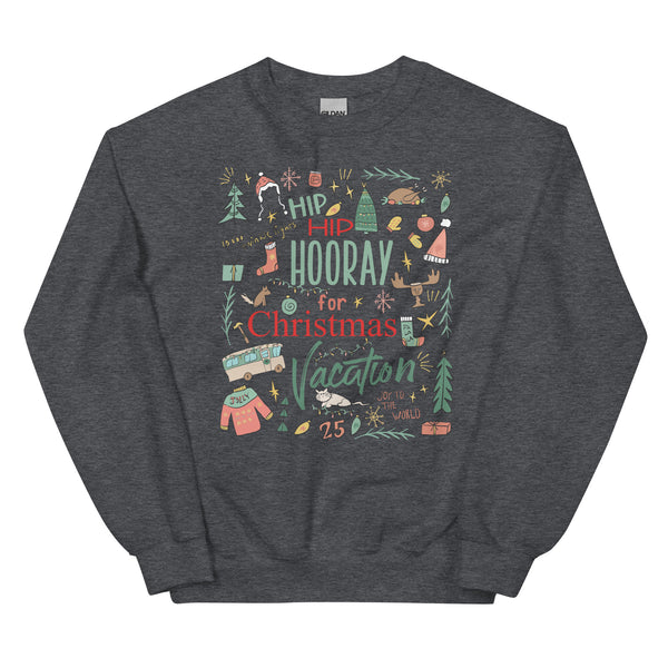 Christmas Vacation Sweatshirt Hip Hip Hooray for Christmas Vacation Griswold Family Christmas Sweatshirt