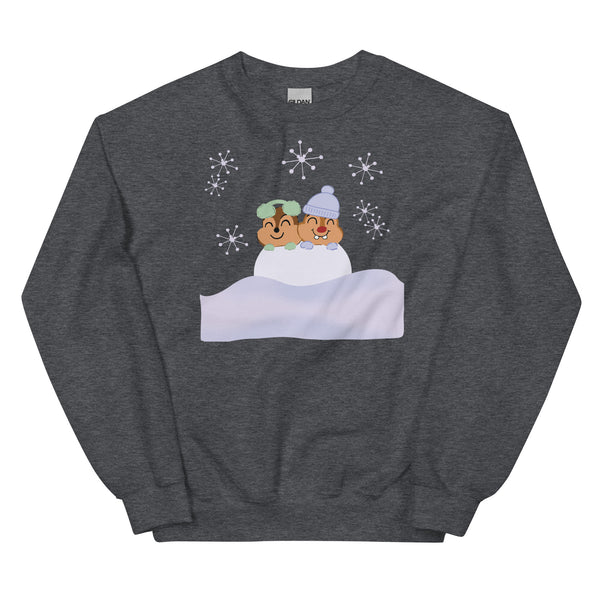 Chip and Dale Snow Much Fun Disney Winter Unisex Sweatshirt