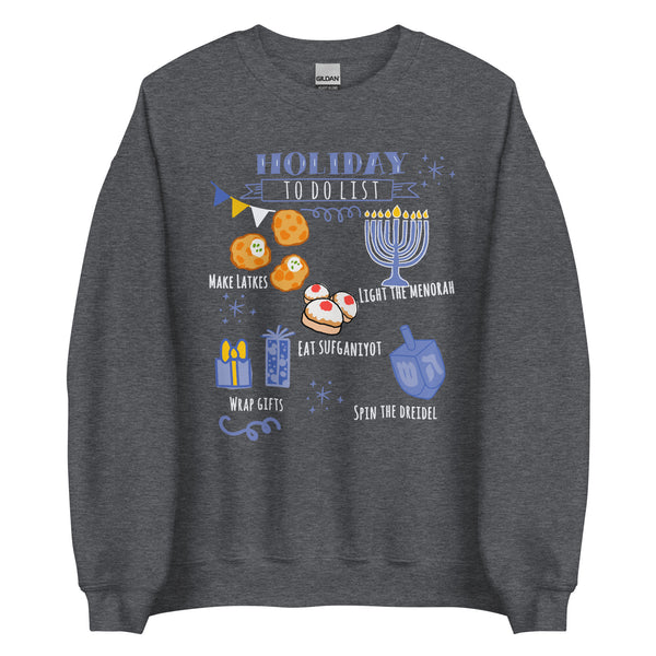 Disney Hanukkah Holiday To Do List Disney Shirt Unisex Sweatshirt
