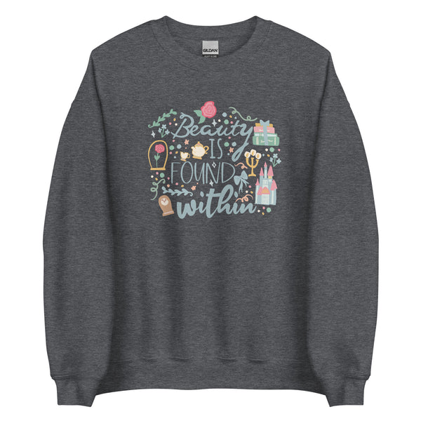 Belle Beauty Within Sweatshirt Disney Princess Beauty and the Beast Unisex Sweatshirt