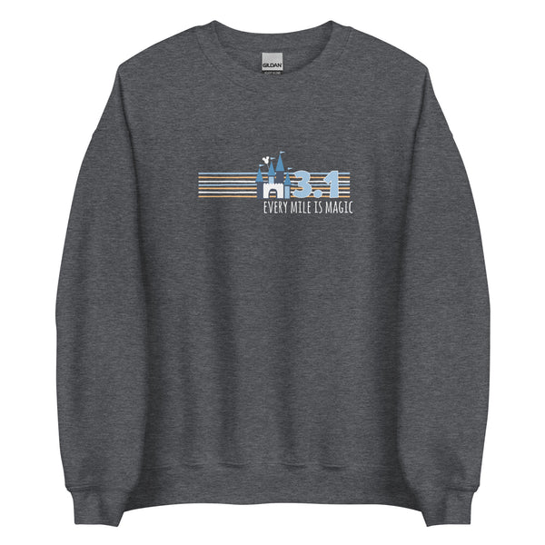runDisney Every Mile is Magic Disney Castle Running 3.1 Miles 5K Unisex Sweatshirt