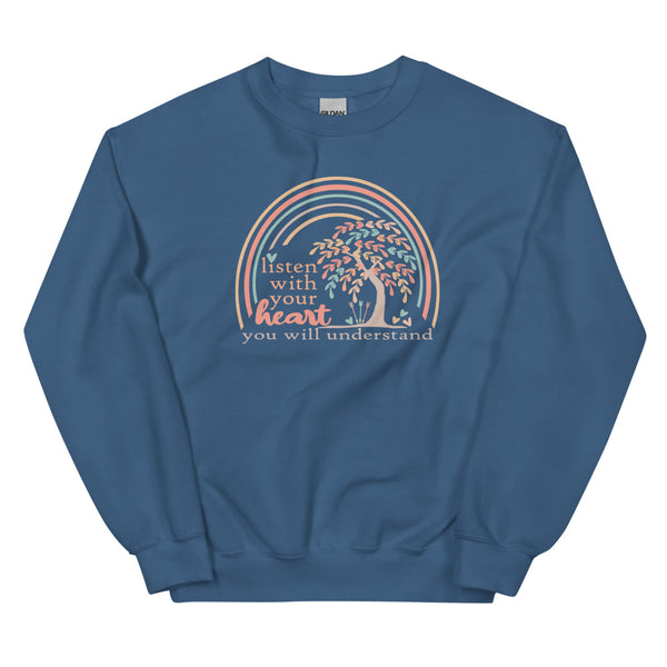 Pocahontas Grandma Willow Sweatshirt Listen with your Heart Disney Unisex Crew Sweatshirt