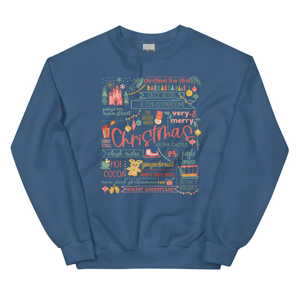 Disney Christmas List Sweatshirt Disney Shirt Disney at Christmas Unisex Sweatshirt