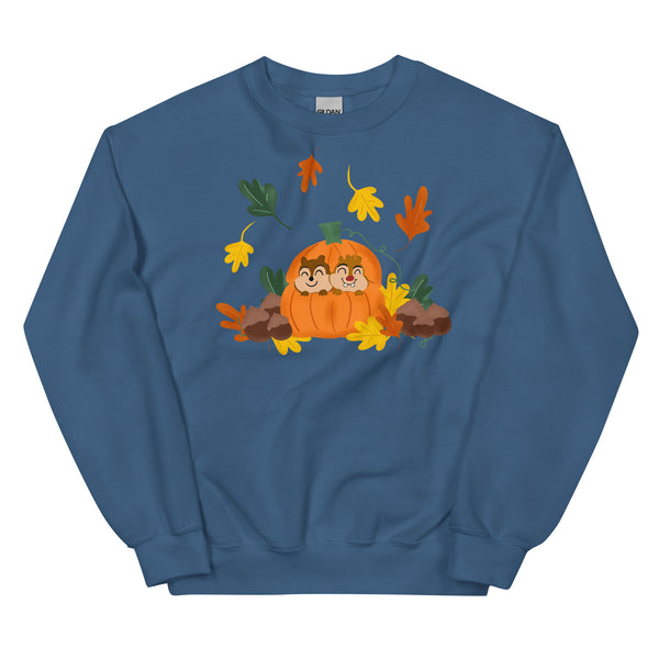 Chip and Dale Fall Pumpkin Disney Halloween Unisex Sweatshirt