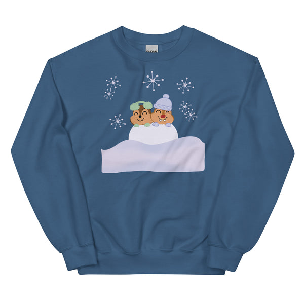 Chip and Dale Snow Much Fun Disney Winter Unisex Sweatshirt