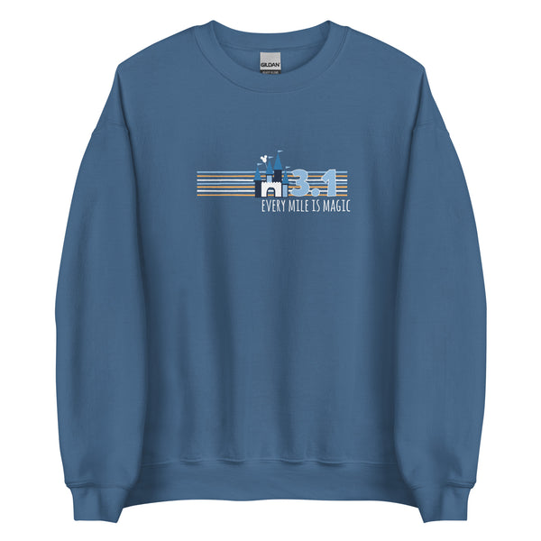 runDisney Every Mile is Magic Disney Castle Running 3.1 Miles 5K Unisex Sweatshirt