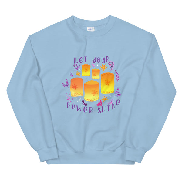 Tangled Lanterns Flower Gleam and Glow Unisex Sweatshirt