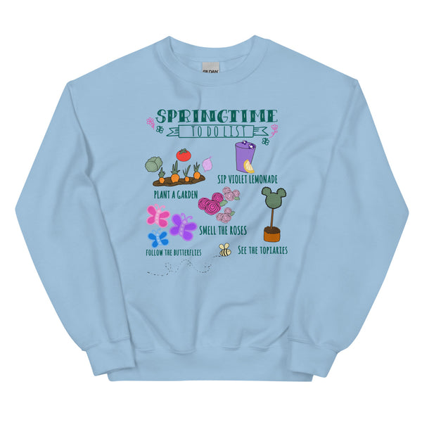 Disney Flower and Garden Springtime To Do List Unisex Sweatshirt