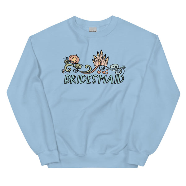Disney Wedding Bridesmaid Sweatshirt Cinderella Castle and Carriage Disney Bridesmaid Sweatshirt