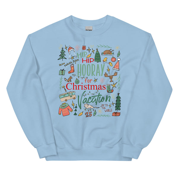 Christmas Vacation Sweatshirt Hip Hip Hooray for Christmas Vacation Griswold Family Christmas Sweatshirt