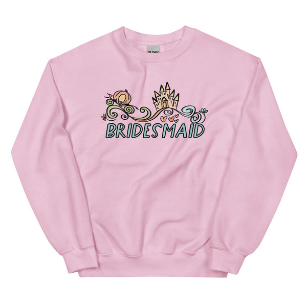 Disney Wedding Bridesmaid Sweatshirt Cinderella Castle and Carriage Disney Bridesmaid Sweatshirt