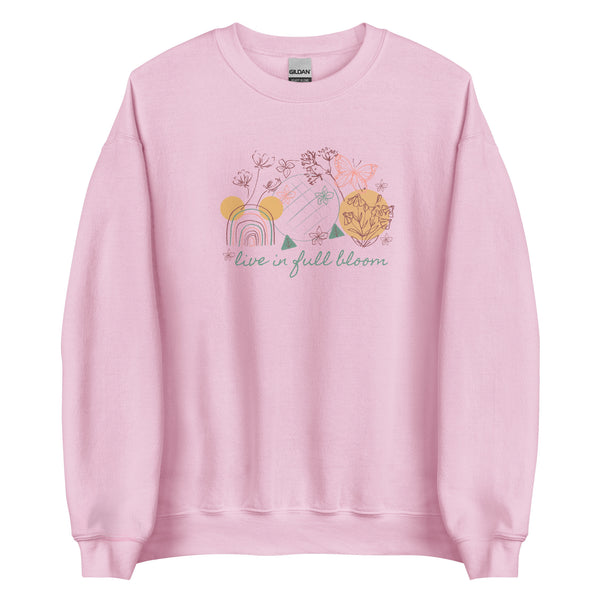 Disney Flower and Garden Festival Boho Epcot Live in Full Bloom Unisex Sweatshirt