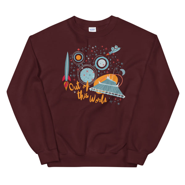 Space Mountain Sweatshirt Disney Out of This World Disney Parks Unisex Crew Neck Sweatshirt