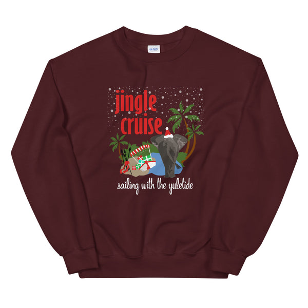 Jingle Cruise Elephant Sweatshirt Disney Christmas Jungle Cruise Crew Neck Sweatshirt