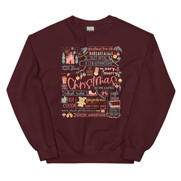 Disney Christmas List Sweatshirt Disney Shirt Disney at Christmas Unisex Sweatshirt
