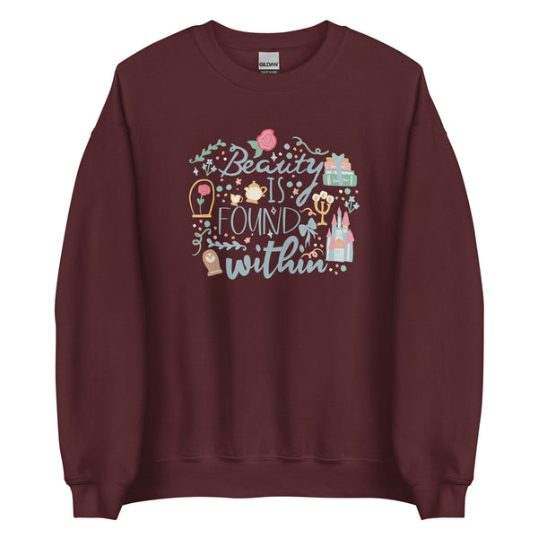 Belle Beauty Within Sweatshirt Disney Princess Beauty and the Beast Unisex Sweatshirt