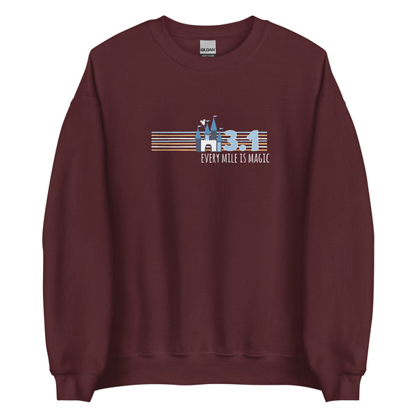 runDisney Every Mile is Magic Disney Castle Running 3.1 Miles 5K Unisex Sweatshirt