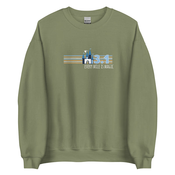 runDisney Every Mile is Magic Disney Castle Running 3.1 Miles 5K Unisex Sweatshirt