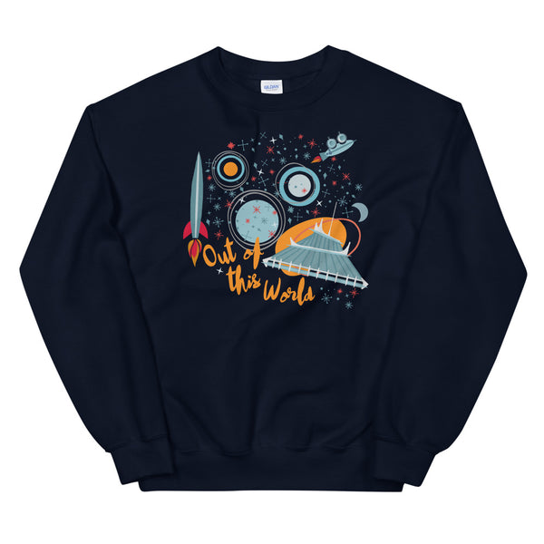 Space Mountain Sweatshirt Disney Out of This World Disney Parks Unisex Crew Neck Sweatshirt