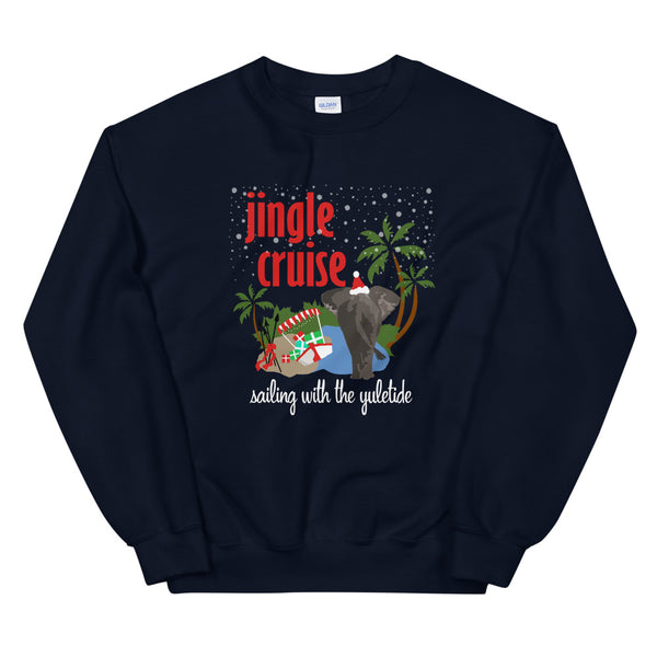 Jingle Cruise Elephant Sweatshirt Disney Christmas Jungle Cruise Crew Neck Sweatshirt