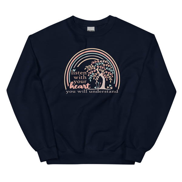 Pocahontas Grandma Willow Sweatshirt Listen with your Heart Disney Unisex Crew Sweatshirt