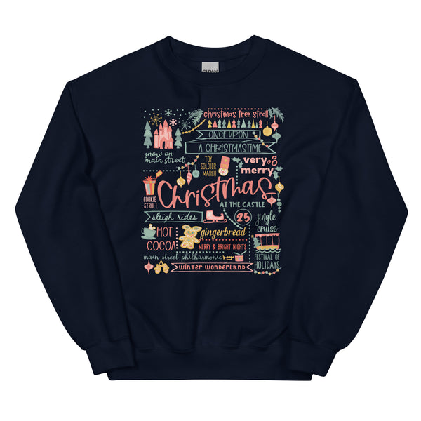 Disney Christmas List Sweatshirt Disney Shirt Disney at Christmas Unisex Sweatshirt