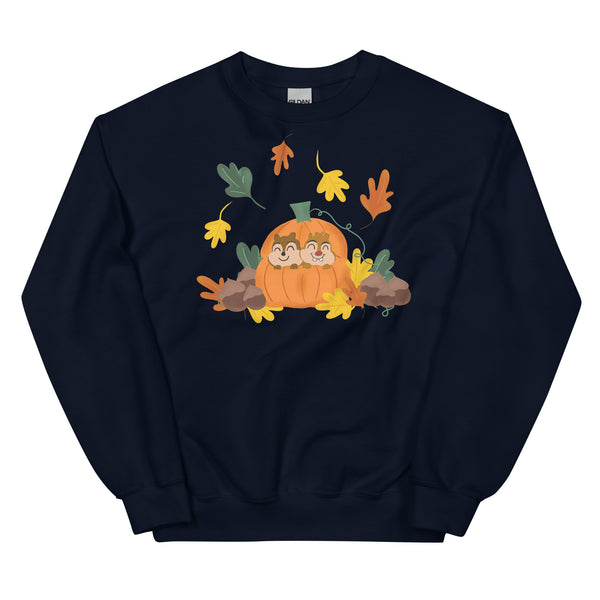 Chip and Dale Fall Pumpkin Disney Halloween Unisex Sweatshirt