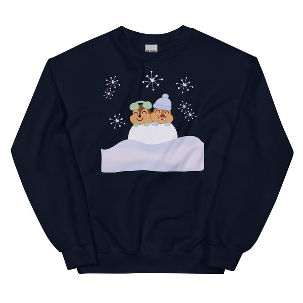 Chip and Dale Snow Much Fun Disney Winter Unisex Sweatshirt