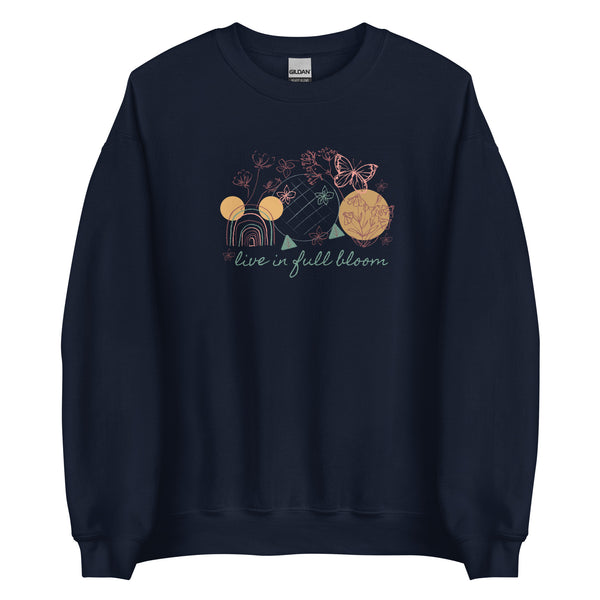 Disney Flower and Garden Festival Boho Epcot Live in Full Bloom Unisex Sweatshirt
