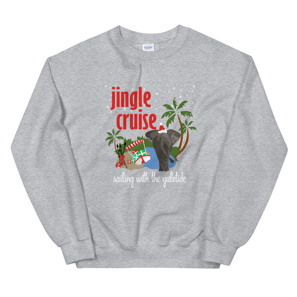 Jingle Cruise Elephant Sweatshirt Disney Christmas Jungle Cruise Crew Neck Sweatshirt