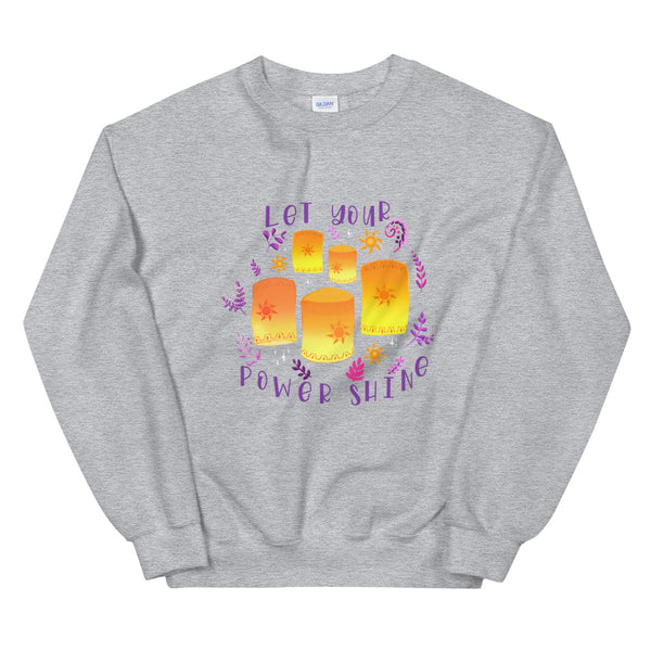 Tangled Lanterns Flower Gleam and Glow Unisex Sweatshirt
