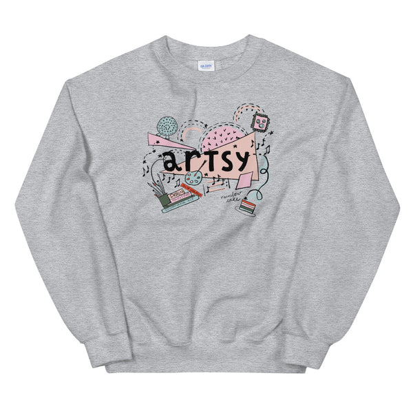 Artsy Disney Sweatshirt Epcot Festival of the Arts Hidden Mickey Artsy Crew Sweatshirt
