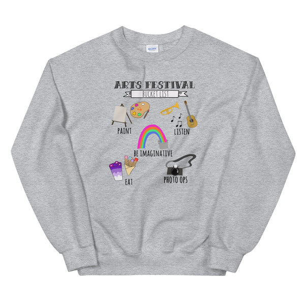Epcot Festival of the Arts Sweatshirt Bucket List Painting Disney Epcot Arts Crew Sweatshirt