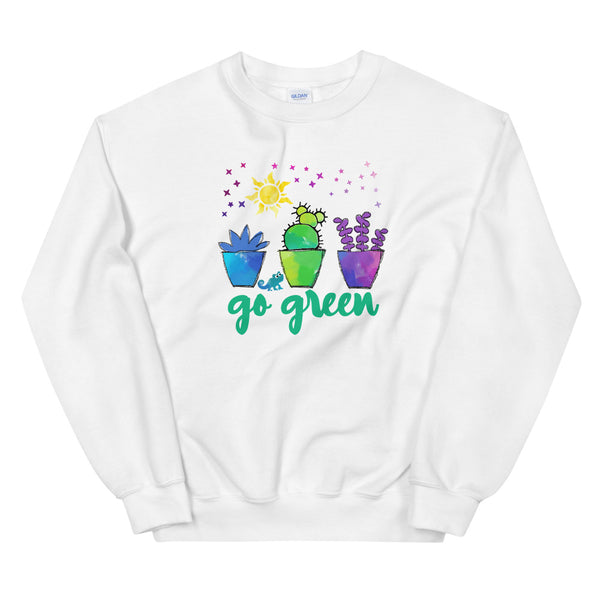 Go Green Pascal Sweatshirt Tangled Succulents and Plants Disney T-shirt Unisex Crew Sweatshirt