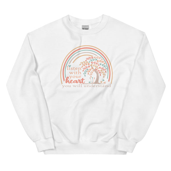 Pocahontas Grandma Willow Sweatshirt Listen with your Heart Disney Unisex Crew Sweatshirt