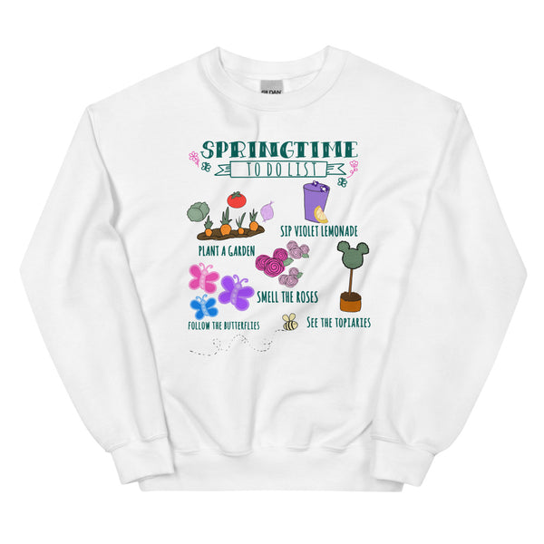 Disney Flower and Garden Springtime To Do List Unisex Sweatshirt