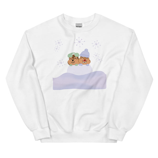 Chip and Dale Snow Much Fun Disney Winter Unisex Sweatshirt