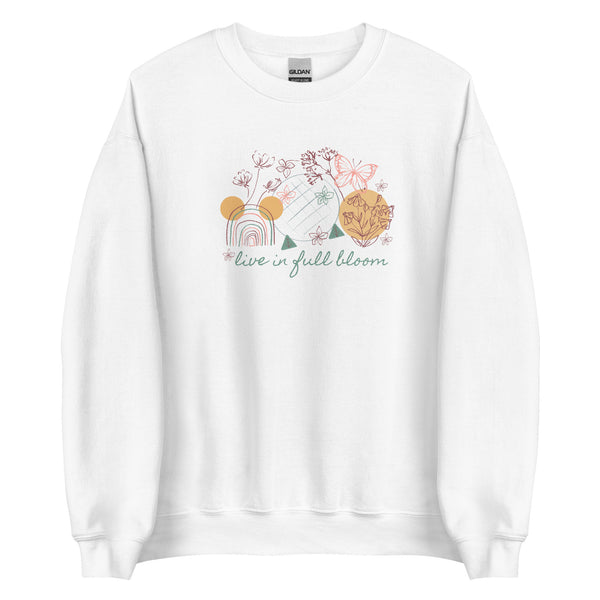 Disney Flower and Garden Festival Boho Epcot Live in Full Bloom Unisex Sweatshirt
