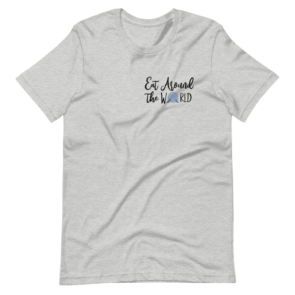 Epcot Around the World T-Shirt Disney Food and Wine Festival Eat Around the World Showcase 2-Sided T-Shirt