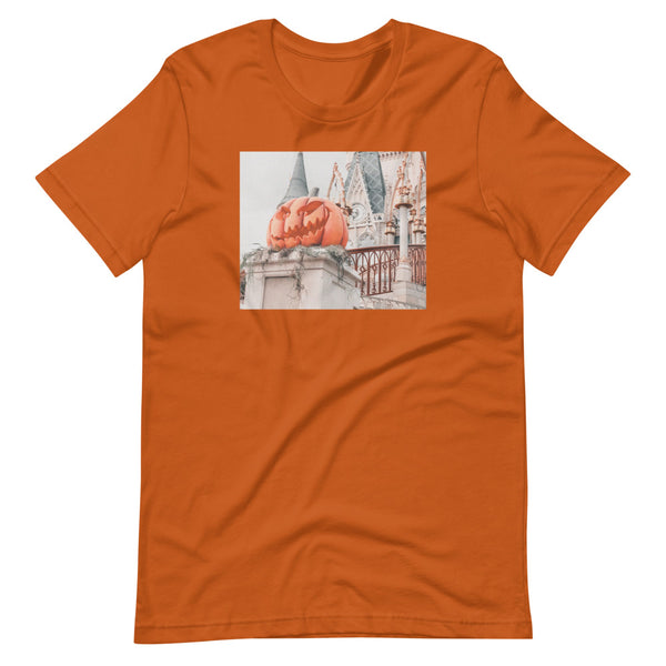 Disney Pumpkin Photo Shirt Magic Kingdom Castle Short-Sleeve Unisex T-Shirt