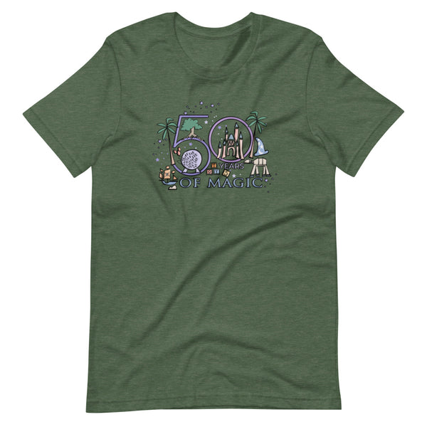 Disney 50th T-Shirt Disney Milestone 50th Birthday Disney 50th Wedding Anniversary 50 Years of Magic T-Shirt