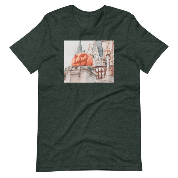 Disney Pumpkin Photo Shirt Magic Kingdom Castle Short-Sleeve Unisex T-Shirt