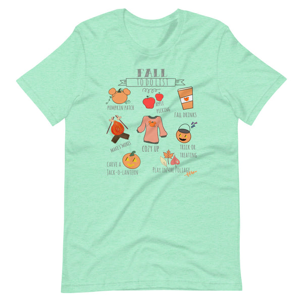 Fall To Do List Mickey Pumpkin Disney Halloween Short-Sleeve Unisex T-Shirt
