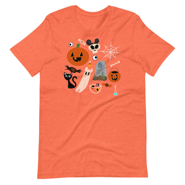 Disney Creepy Cute Halloween Fall Mickey Ghost Short-Sleeve Unisex T-Shirt