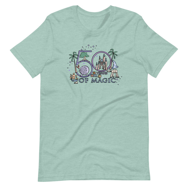 Disney 50th T-Shirt Disney Milestone 50th Birthday Disney 50th Wedding Anniversary 50 Years of Magic T-Shirt