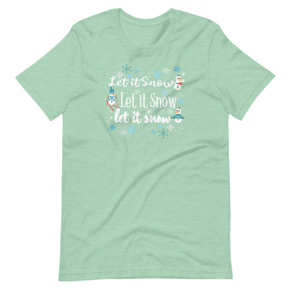Frozen Let it Snow T-Shirt Olaf Winter Snow Activities Adult Frozen T-Shirt