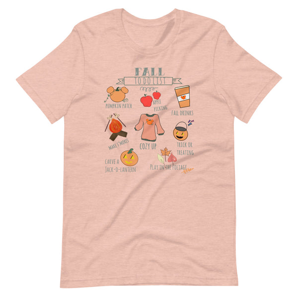 Fall To Do List Mickey Pumpkin Disney Halloween Short-Sleeve Unisex T-Shirt