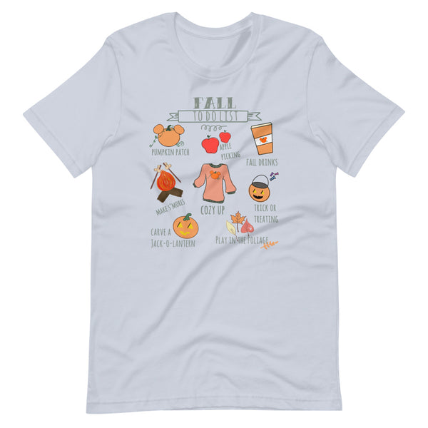 Fall To Do List Mickey Pumpkin Disney Halloween Short-Sleeve Unisex T-Shirt
