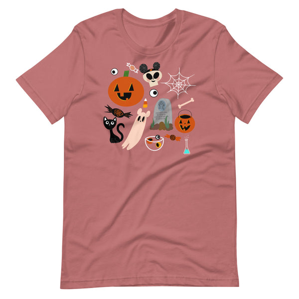 Disney Creepy Cute Halloween Fall Mickey Ghost Short-Sleeve Unisex T-Shirt